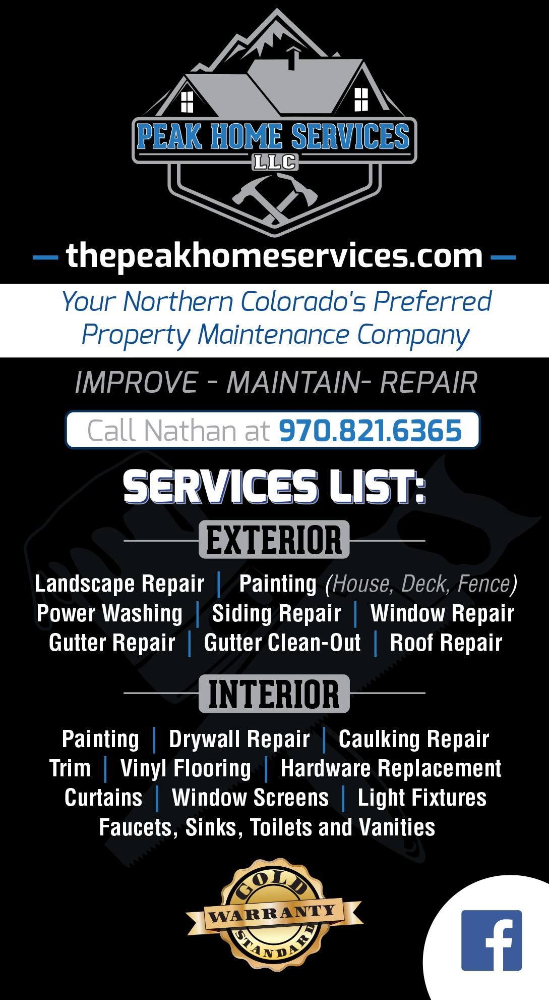 Peak Home Services - List of Services